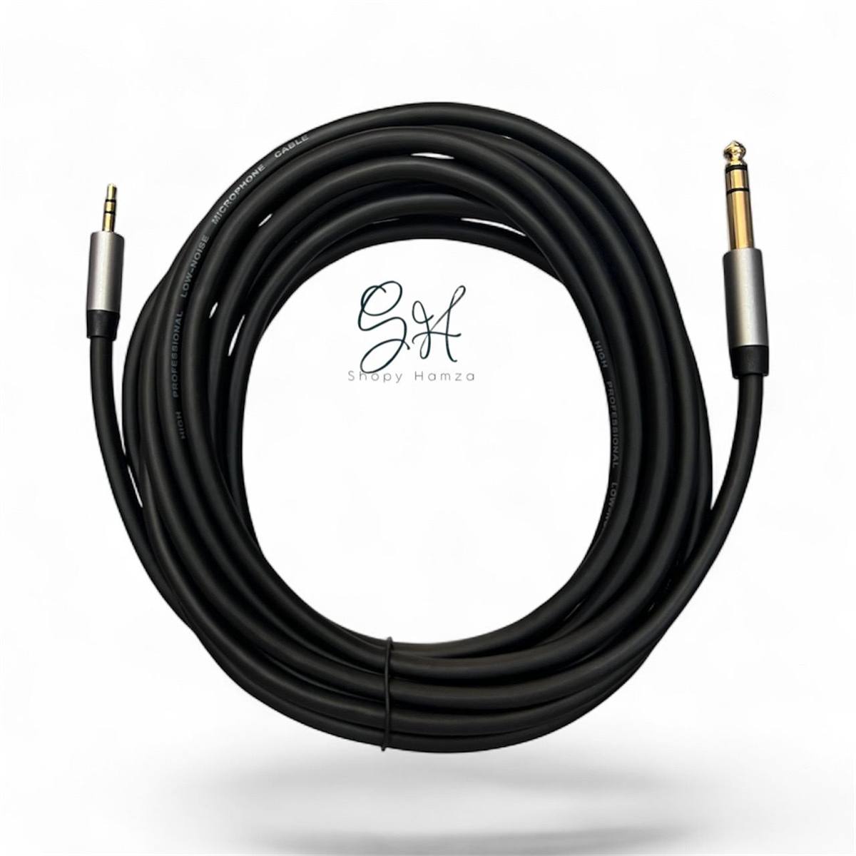 Cable audio Jack 3,5 mm vers Jack 6,5 mm - 5 m